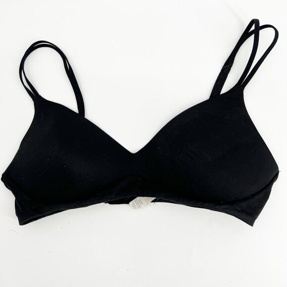 Aerie Real Sunnie Wireless Black Bra Relaxed Fit Lounge T-Shirt Bra Size 34C - Picture 1 of 5